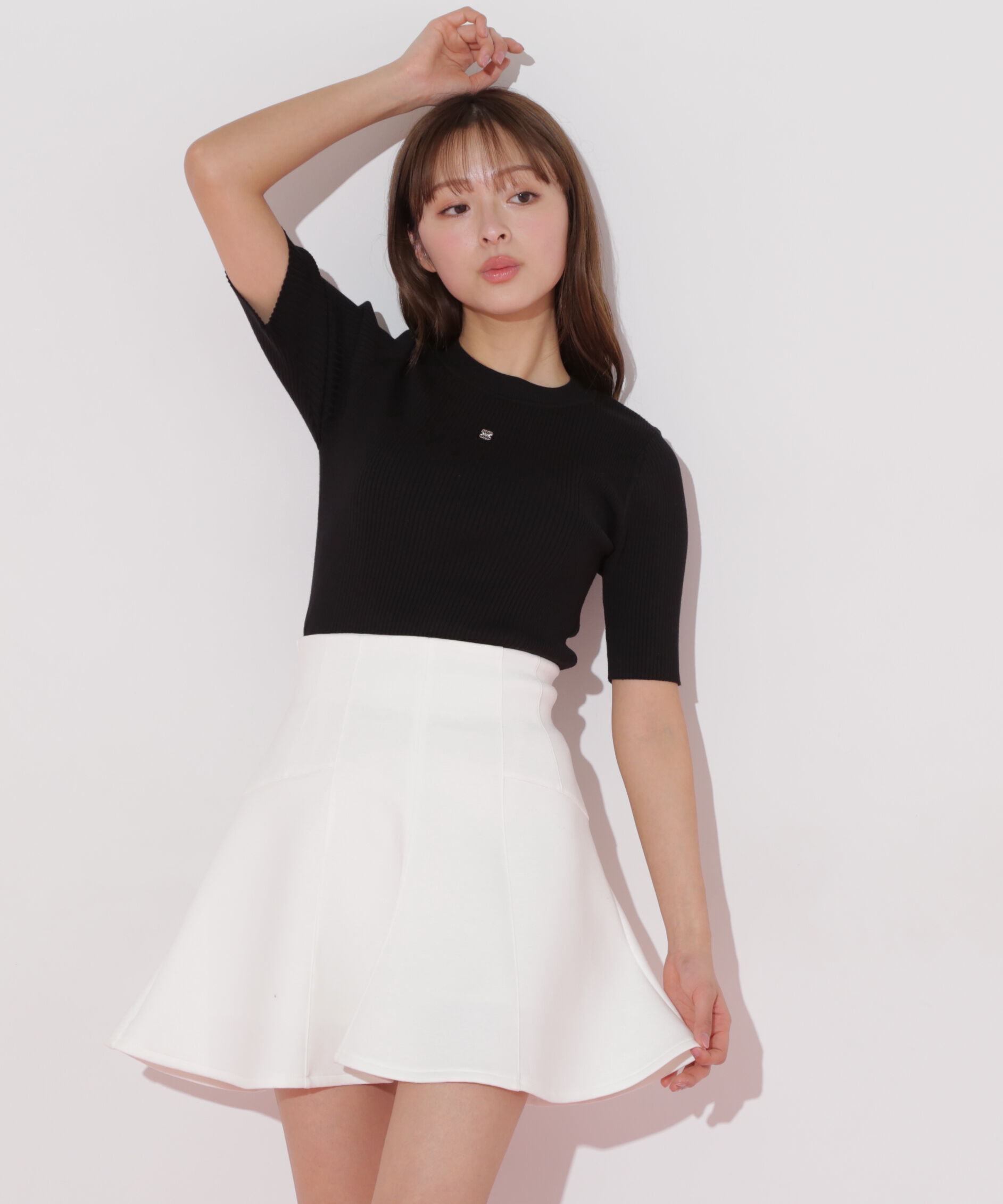  「メタルプレートリブニット」|ニット・セーター|