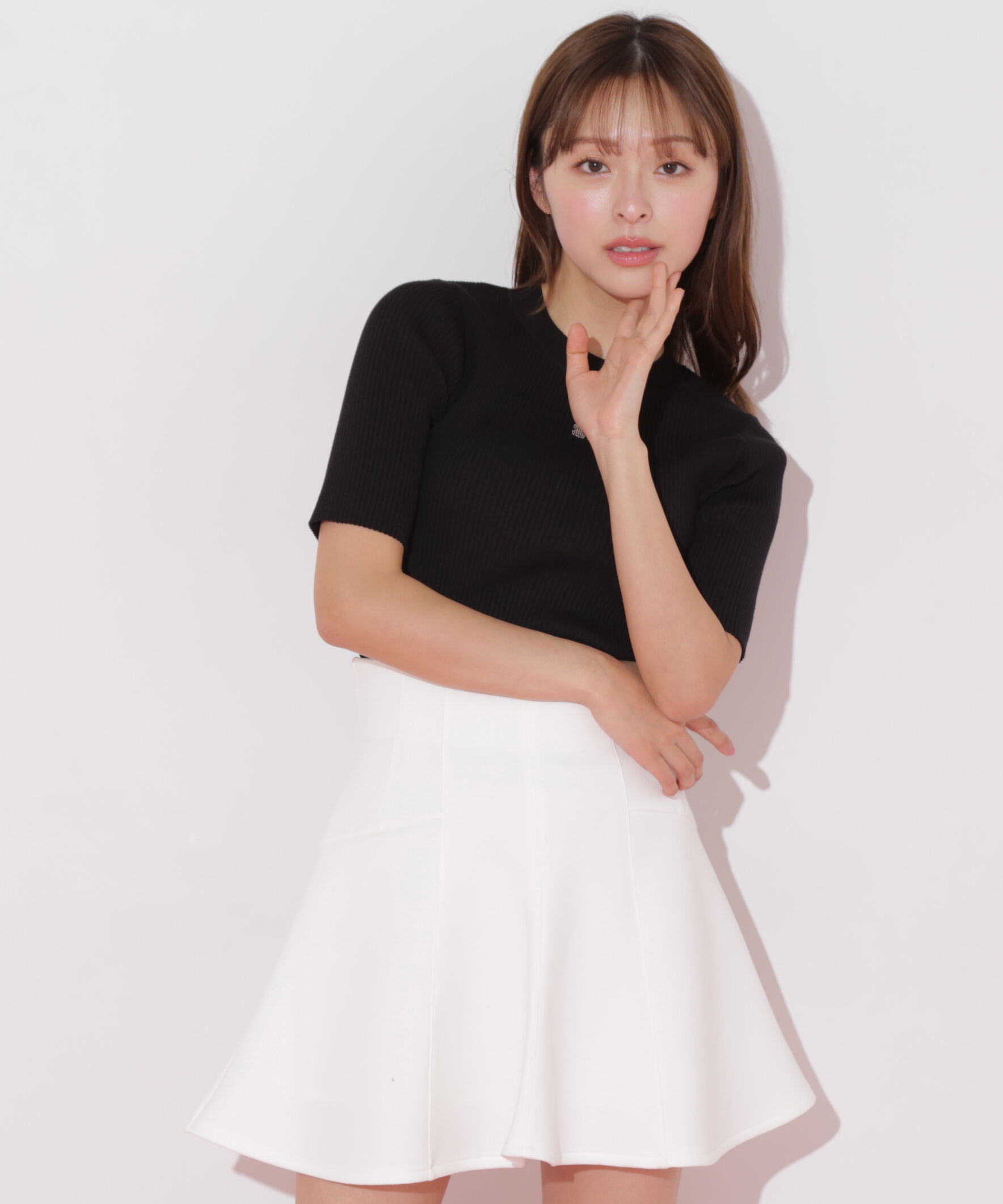  「メタルプレートリブニット」|ニット・セーター|