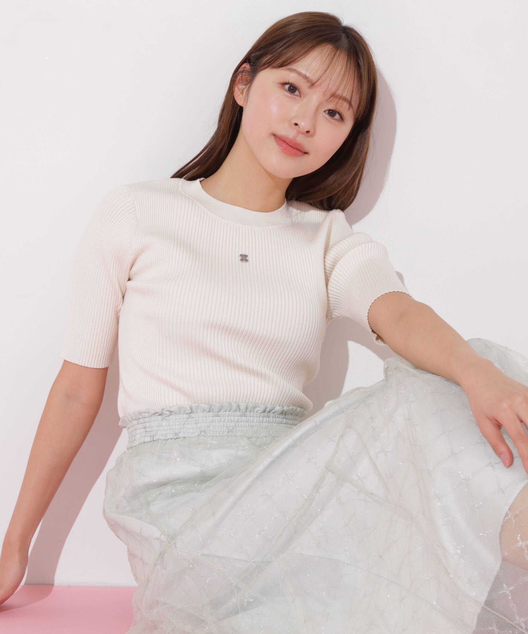  「メタルプレートリブニット」|ニット・セーター|