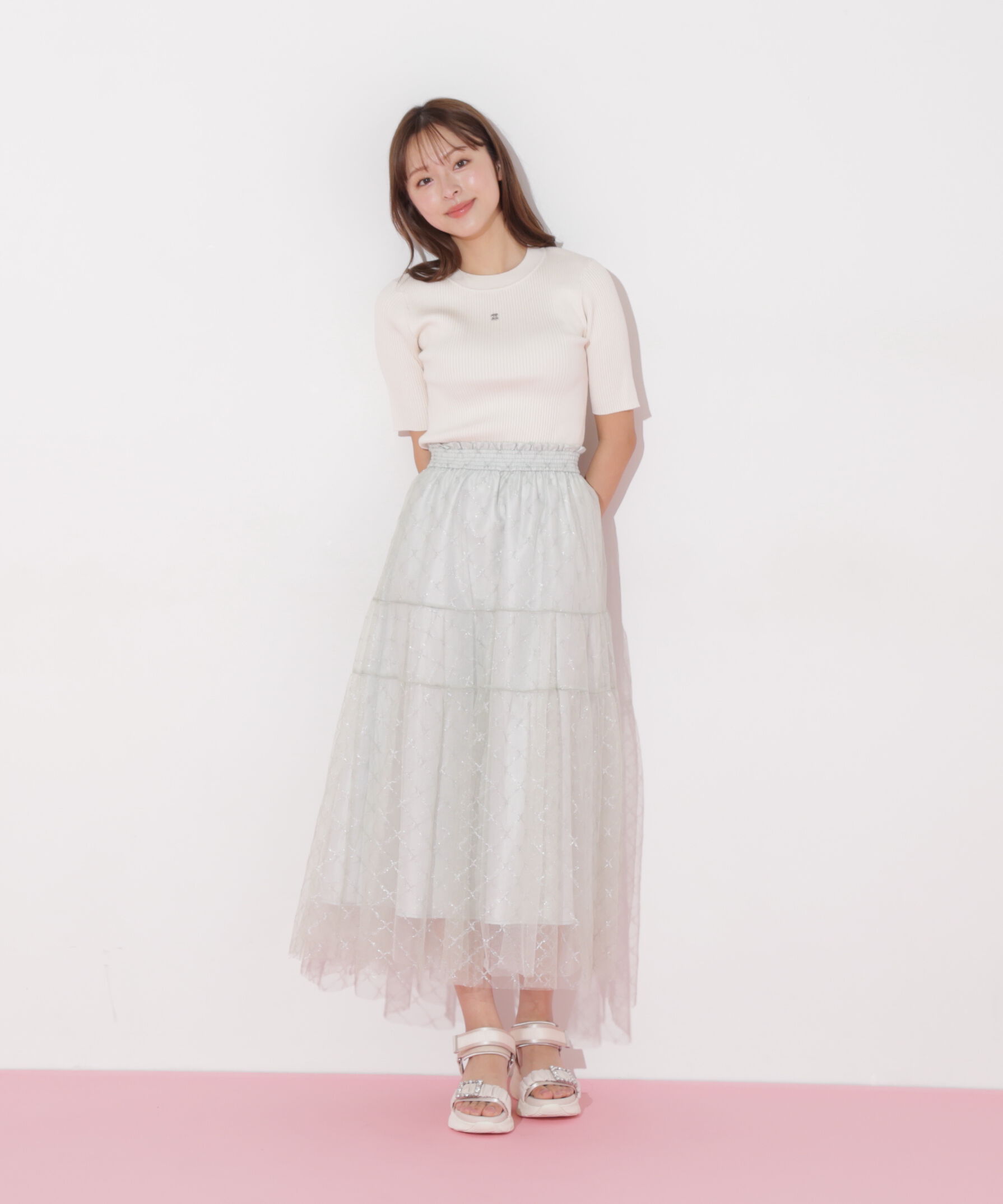  「メタルプレートリブニット」|ニット・セーター|