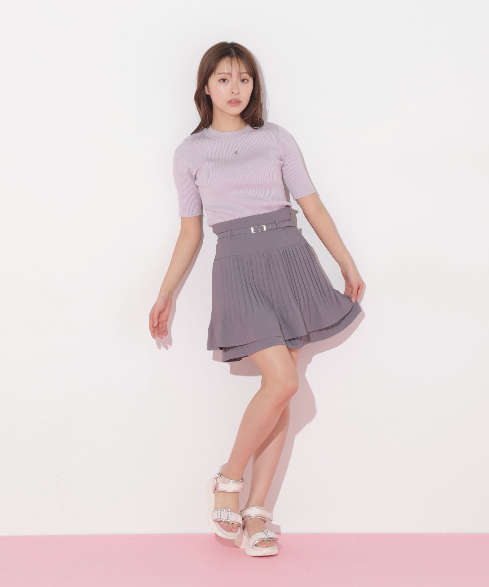  「メタルプレートリブニット」|ニット・セーター|