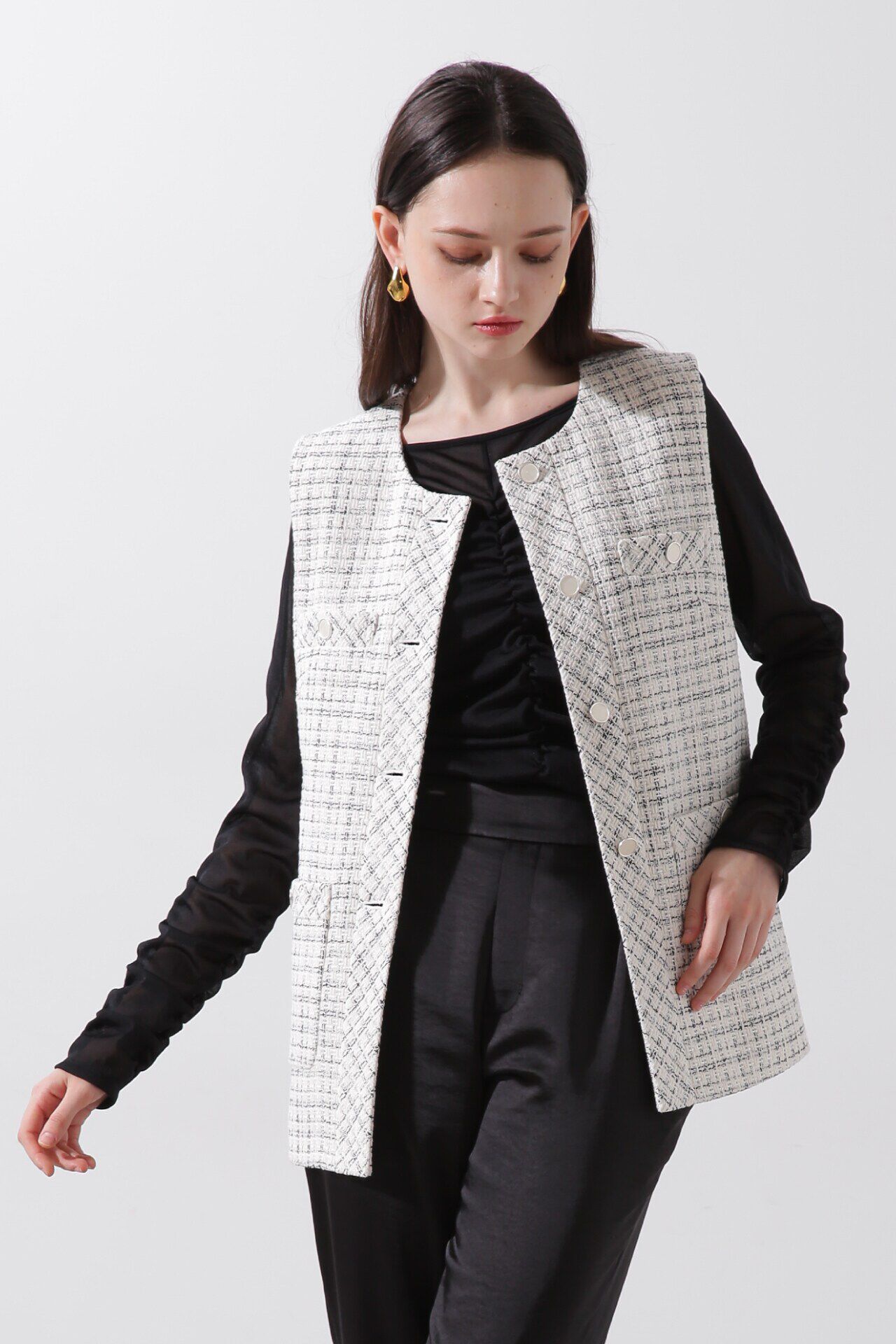  「◆ツイードジレ」|その他|ホワイト系1