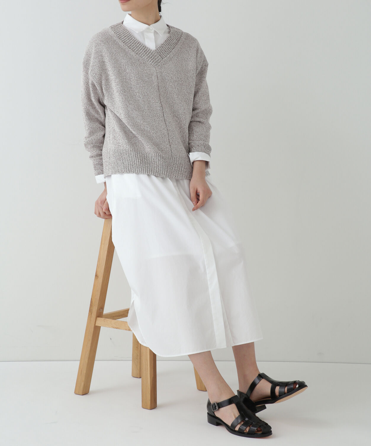  「◆１００／２ブロードシャツワンピース」|ワンピース|