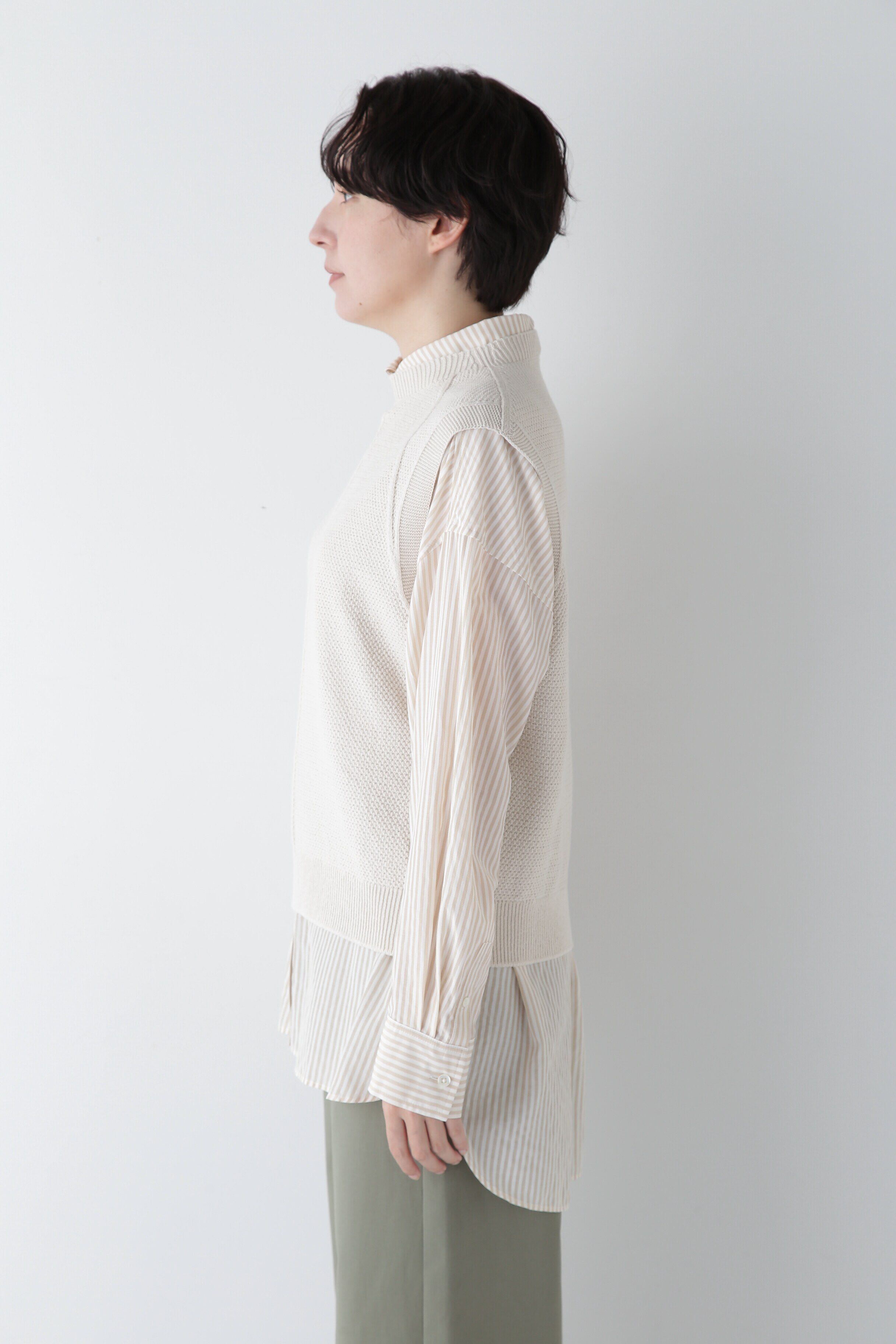  「◆【ウォッシャブル】コットンポリエステルリンクスベスト」|ニット・セーター|