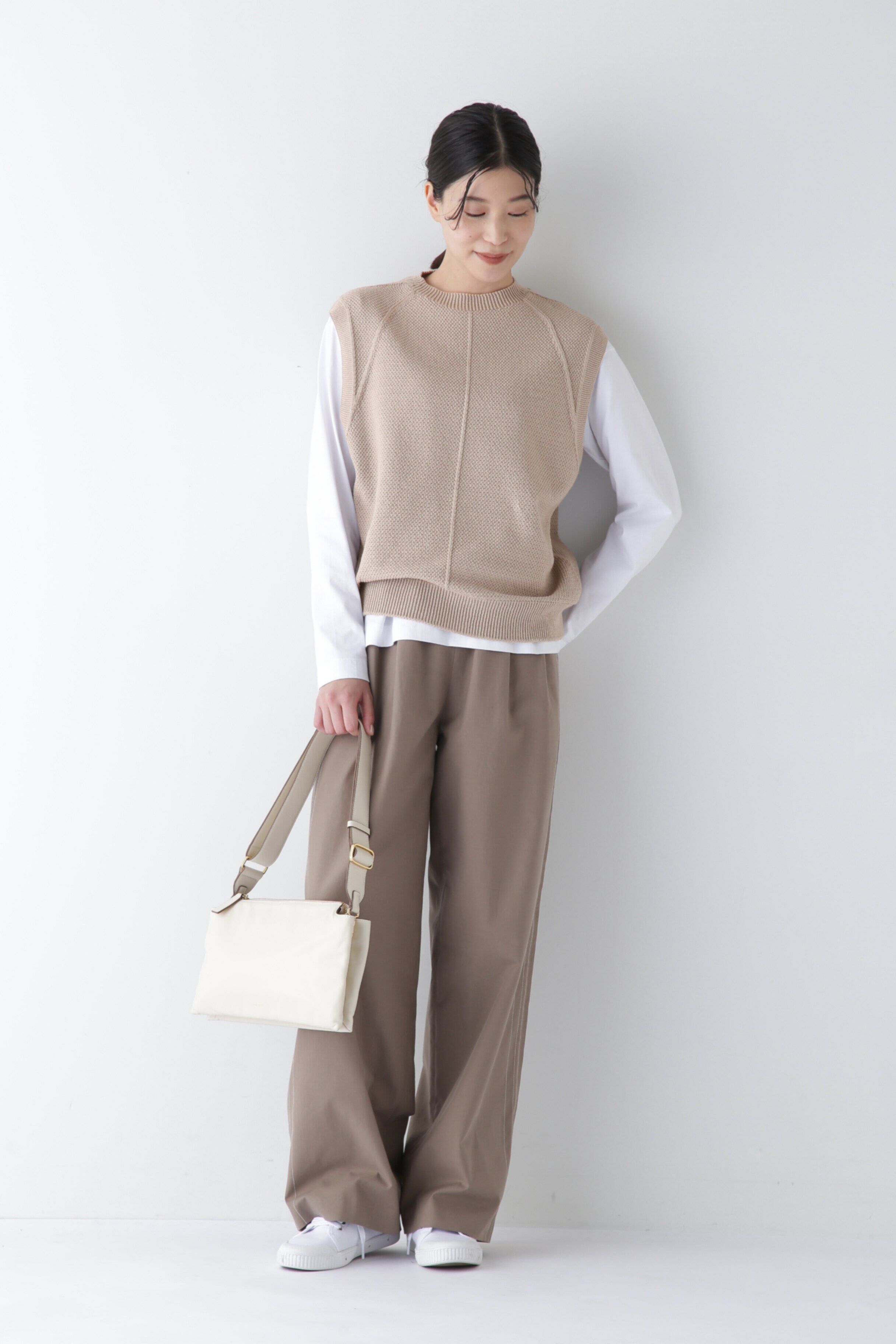  「◆【ウォッシャブル】コットンポリエステルリンクスベスト」|ニット・セーター|
