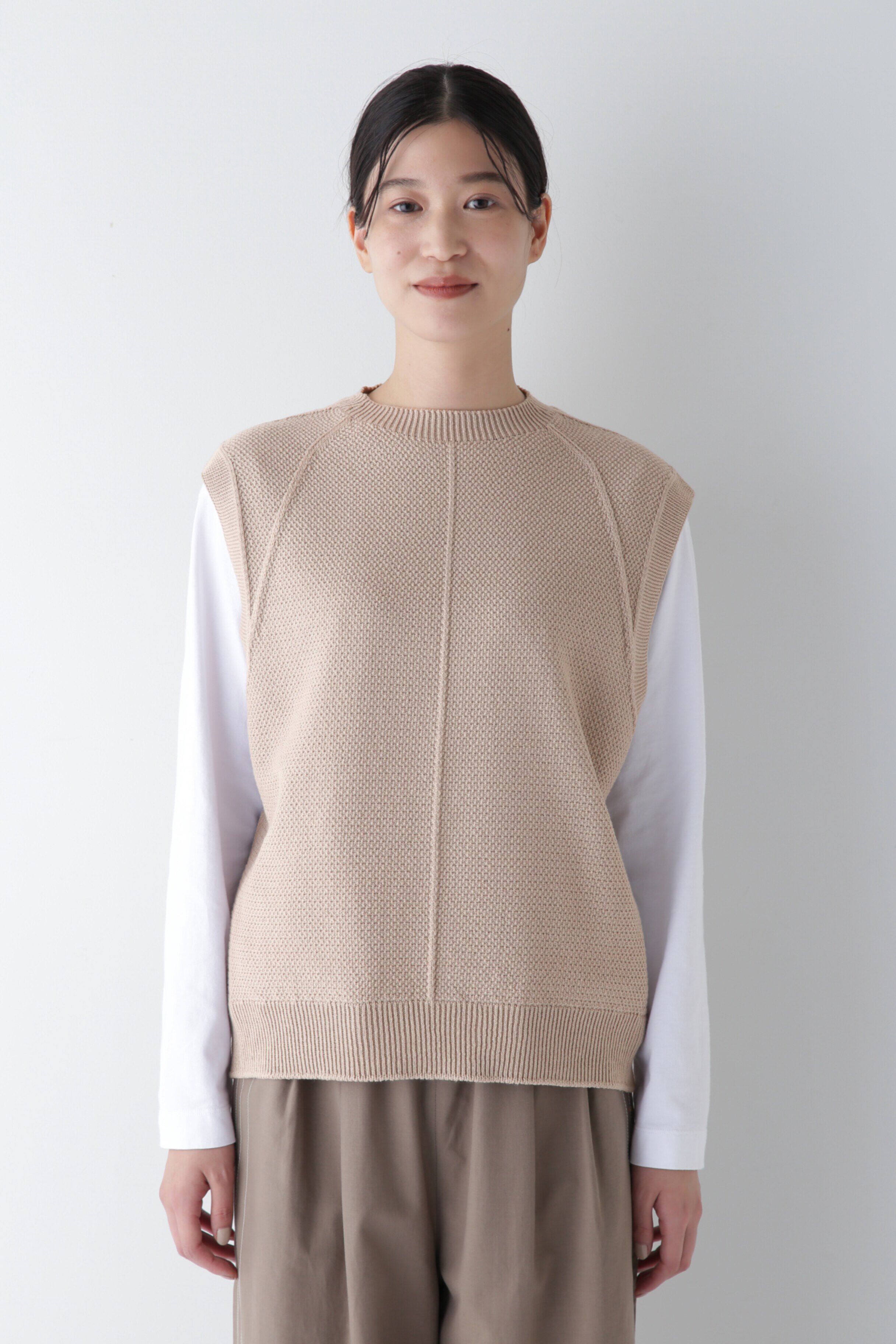  「◆【ウォッシャブル】コットンポリエステルリンクスベスト」|ニット・セーター|