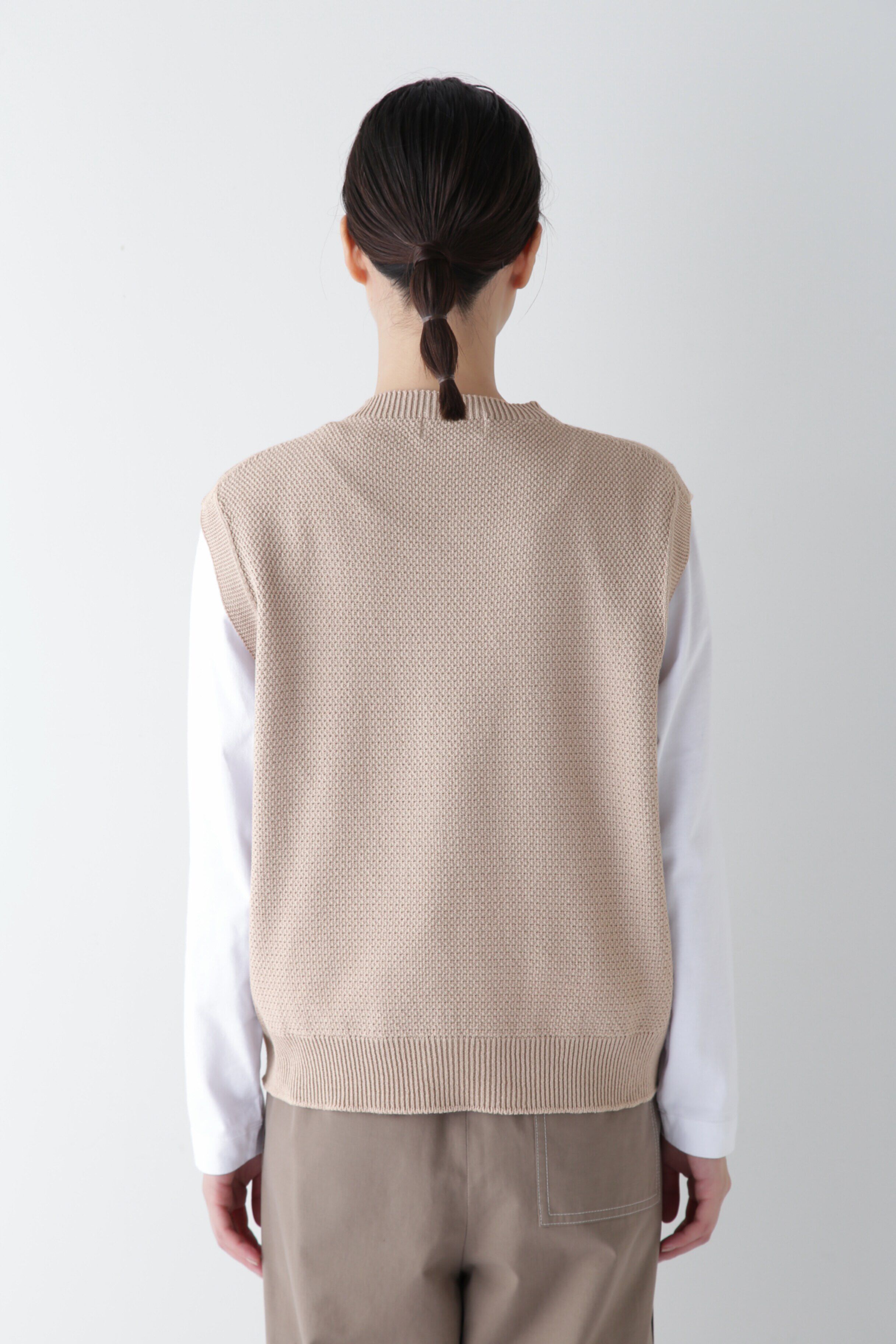  「◆【ウォッシャブル】コットンポリエステルリンクスベスト」|ニット・セーター|