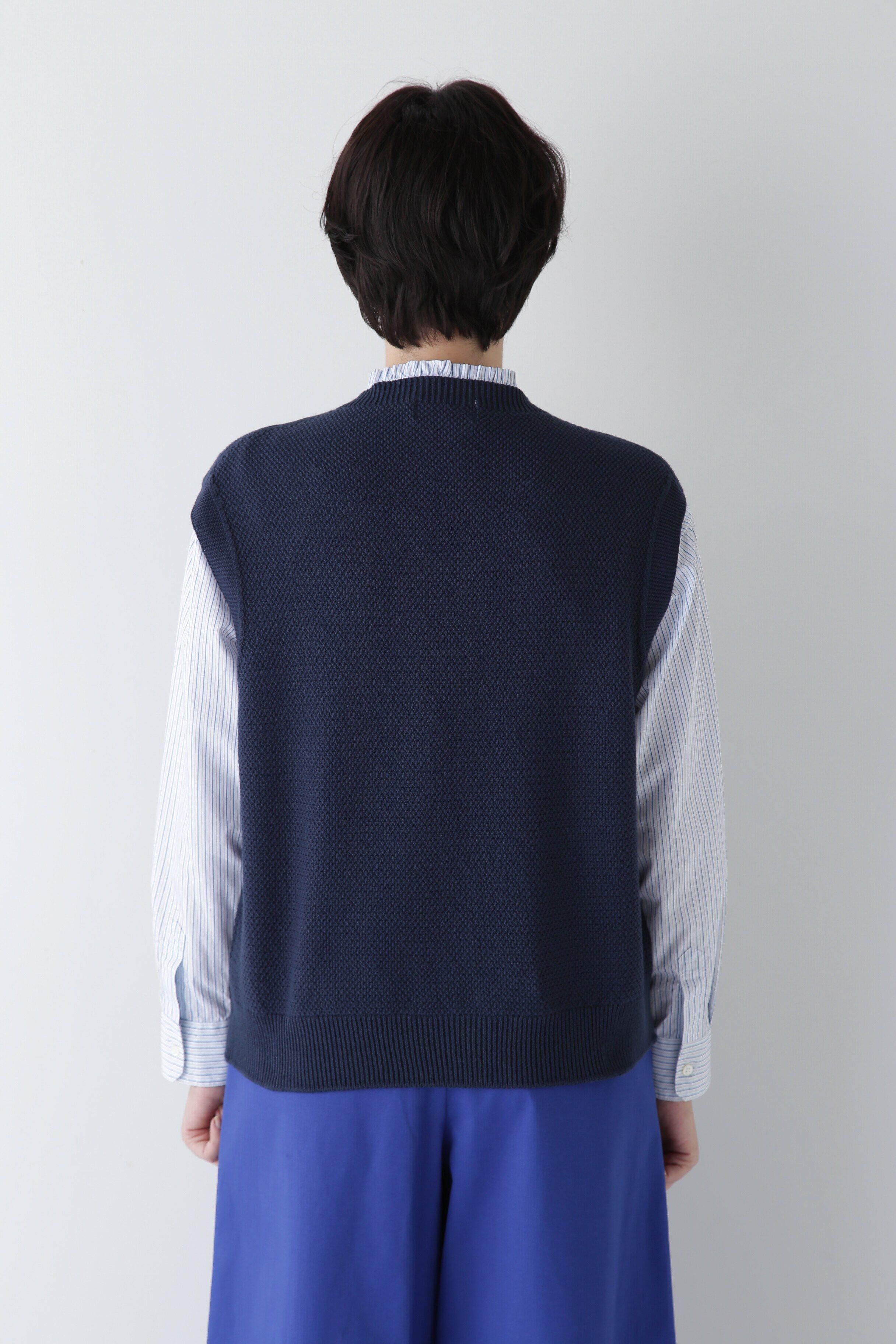  「◆【ウォッシャブル】コットンポリエステルリンクスベスト」|ニット・セーター|