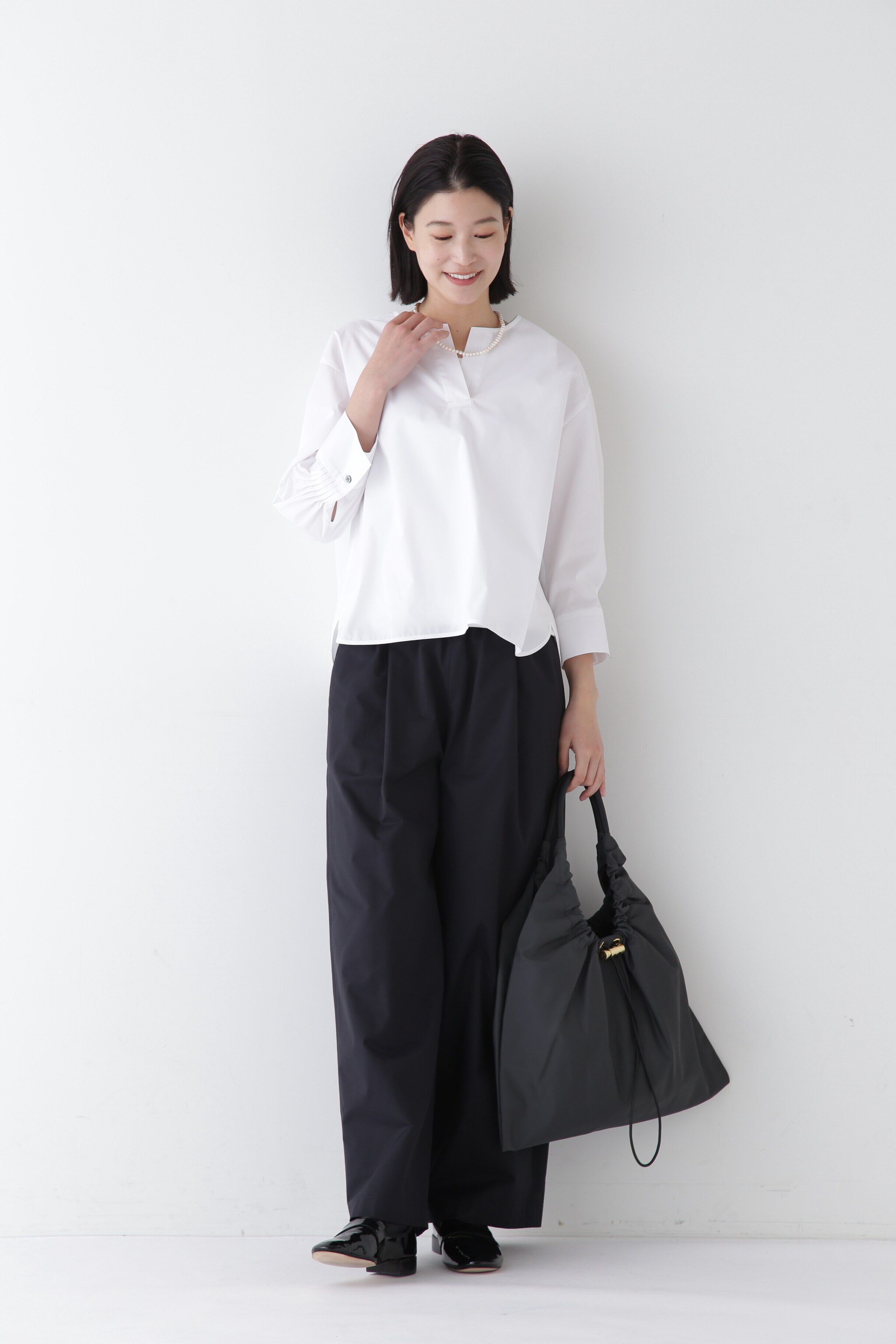  「◆スキッパーブロードブラウス」|シャツ・ブラウス|