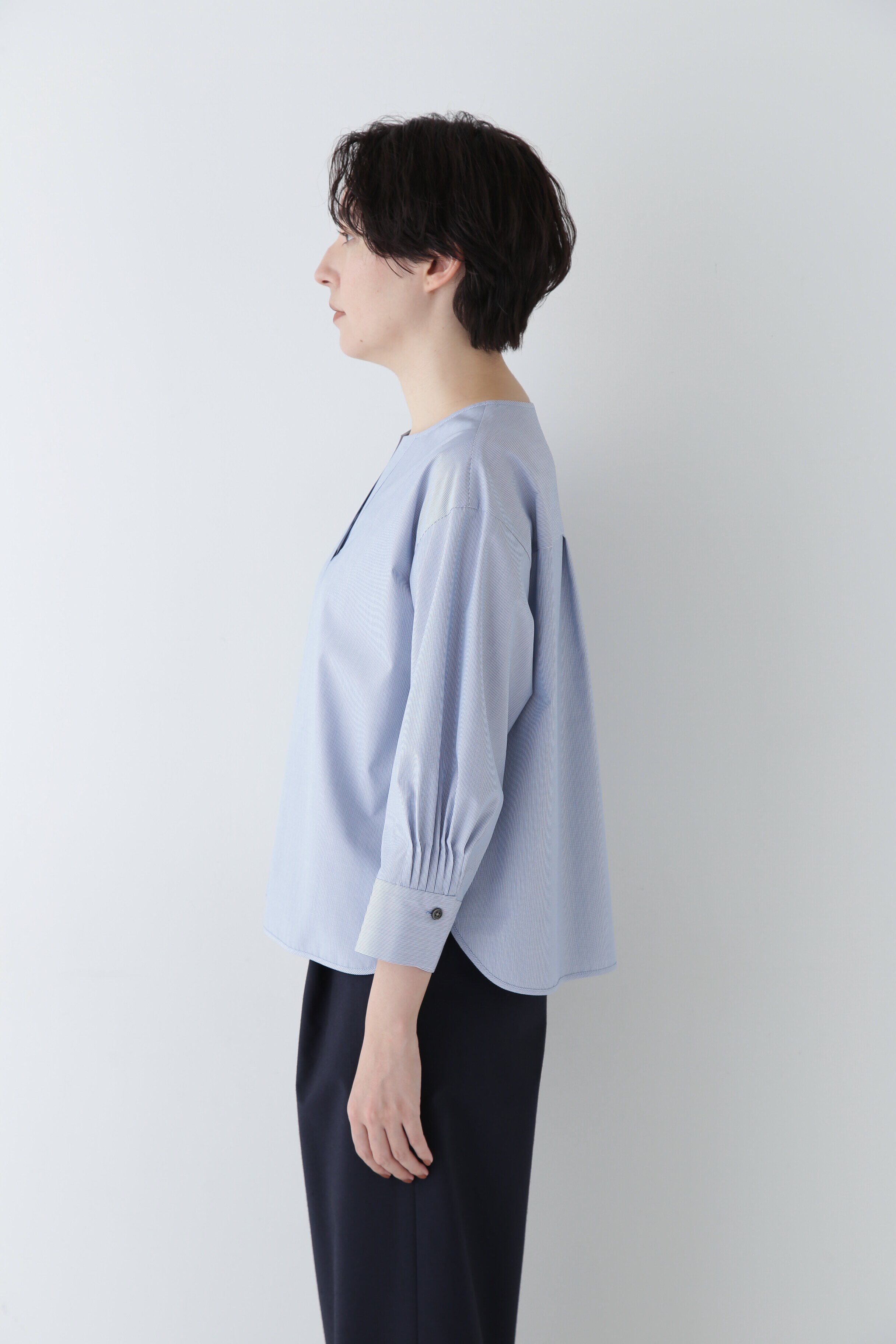  「◆スキッパーブロードブラウス」|シャツ・ブラウス|