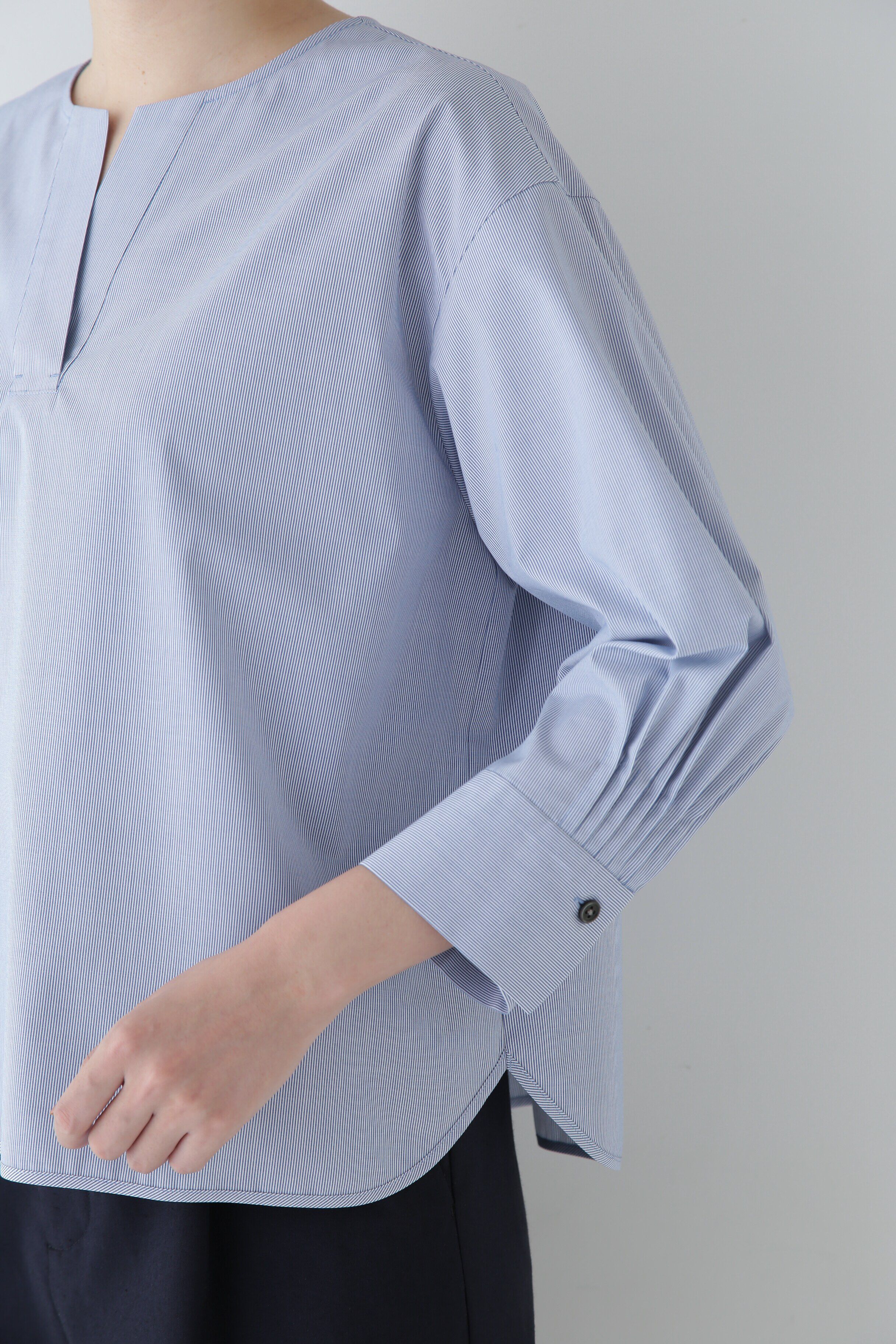  「◆スキッパーブロードブラウス」|シャツ・ブラウス|