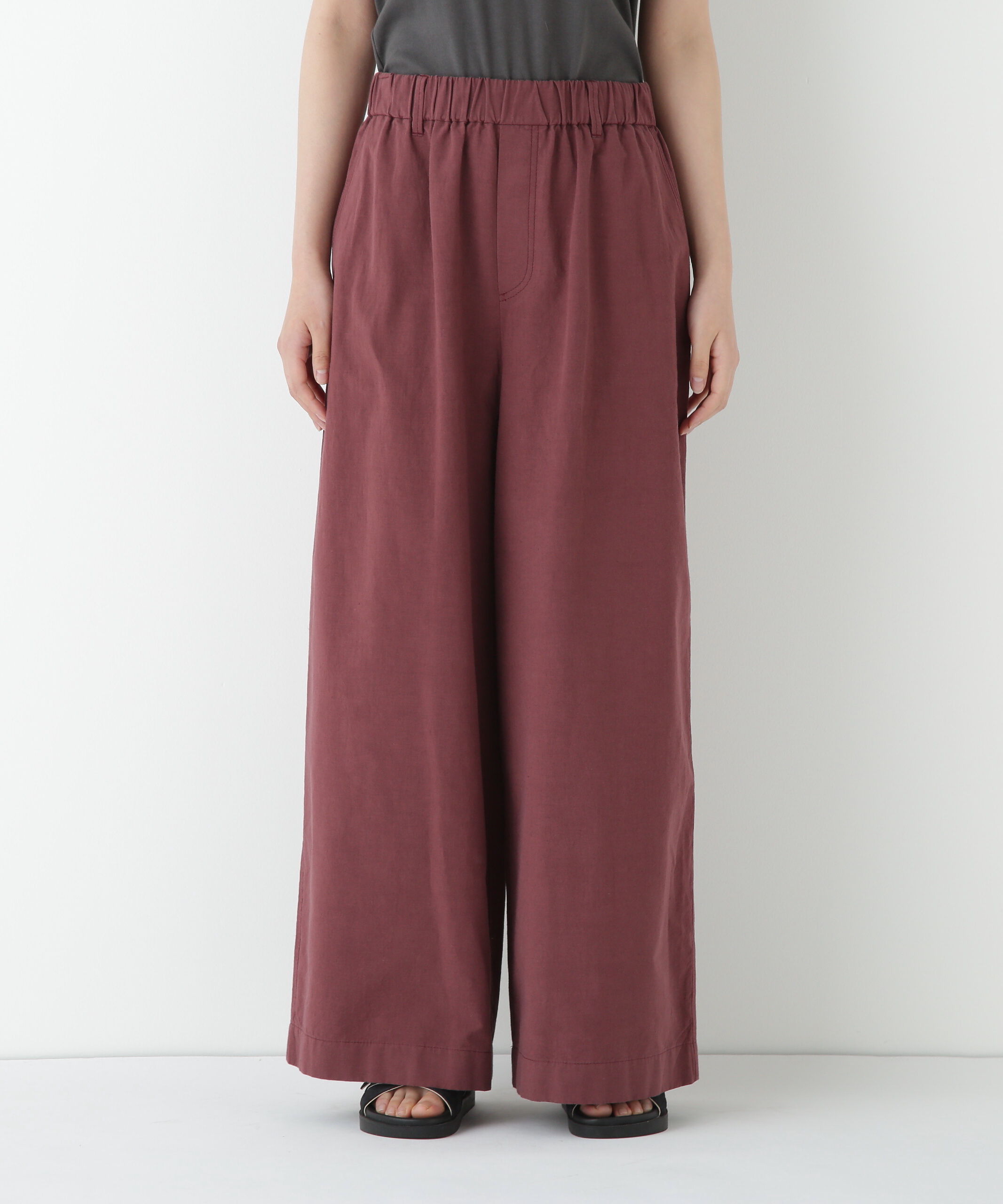  「◆コットンリネンウェザー近江晒シェフパンツ」|その他|