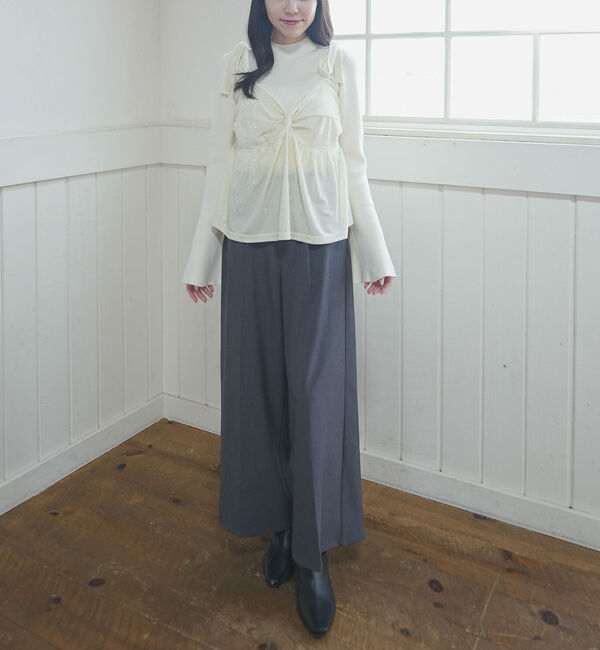 archives「ラインストーンベロアビスチェ&times;フレアリブニットＳＥＴ」|カーディガン|