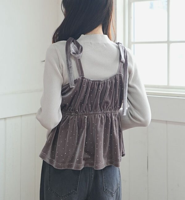 archives「ラインストーンベロアビスチェ&times;フレアリブニットＳＥＴ」|カーディガン|