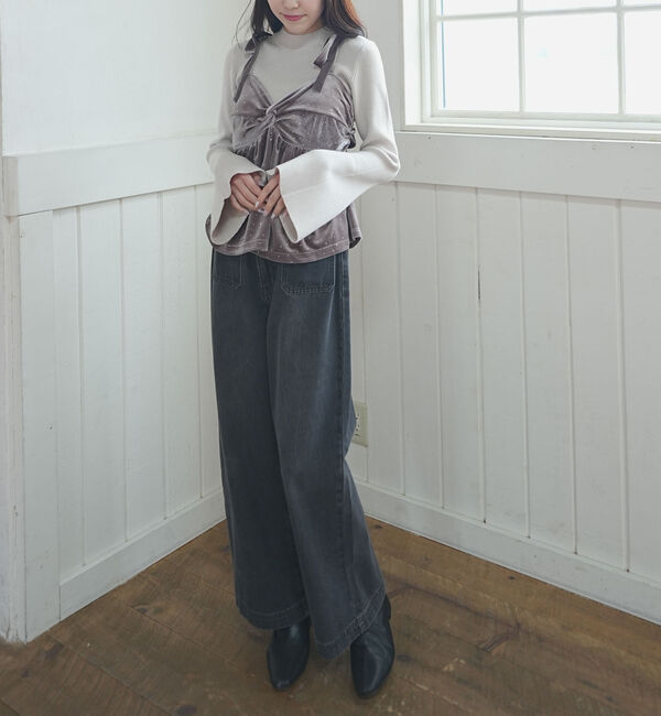 archives「ラインストーンベロアビスチェ&times;フレアリブニットＳＥＴ」|カーディガン|