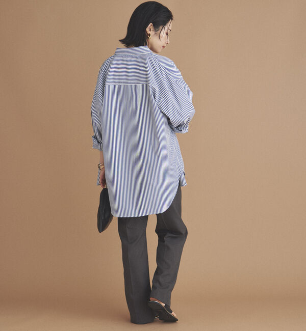Doux archives「ストライプベーシックオーバーシャツ」|シャツ・ブラウス|