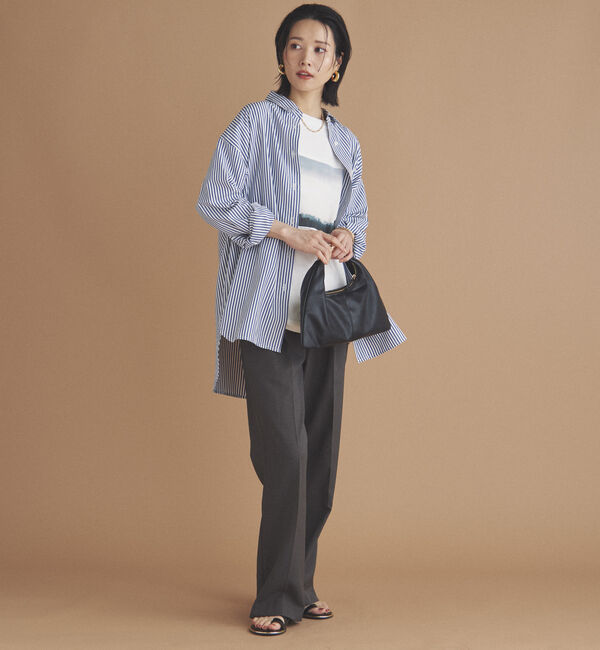 Doux archives「ストライプベーシックオーバーシャツ」|シャツ・ブラウス|