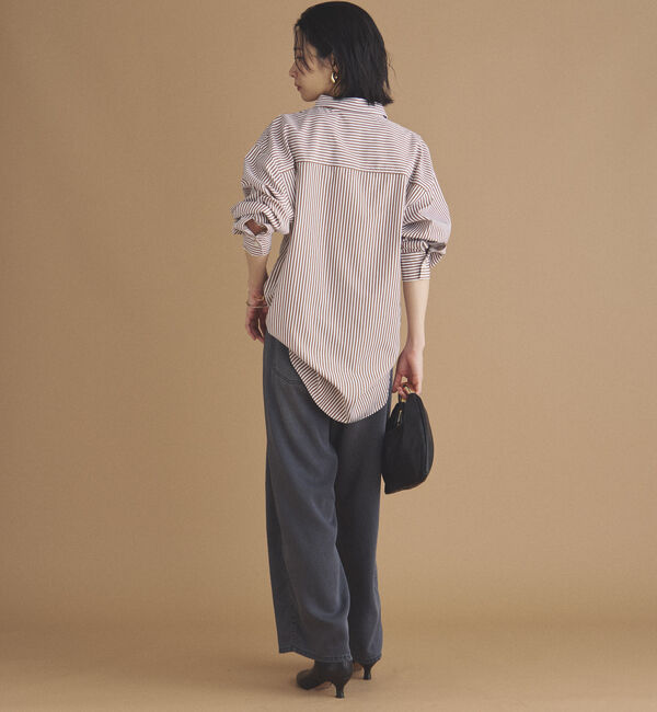 Doux archives「ストライプベーシックオーバーシャツ」|シャツ・ブラウス|