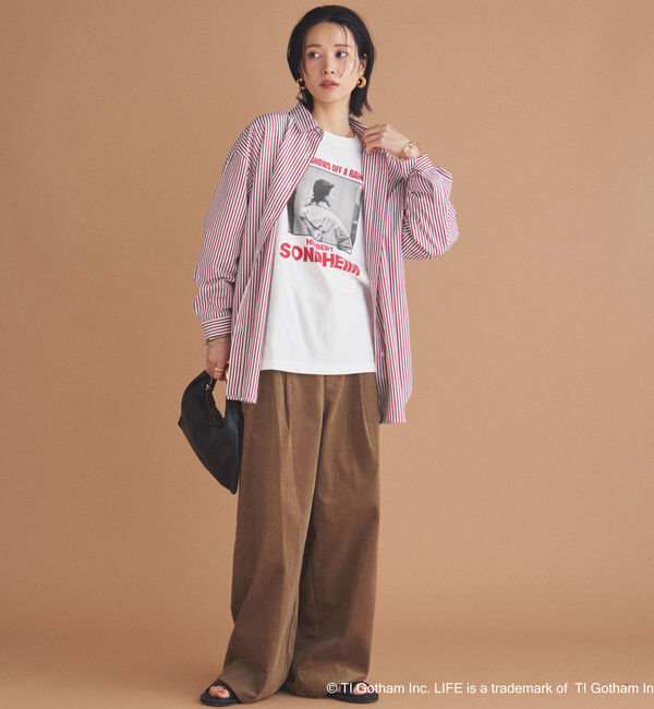 Doux archives「ストライプベーシックオーバーシャツ」|シャツ・ブラウス|