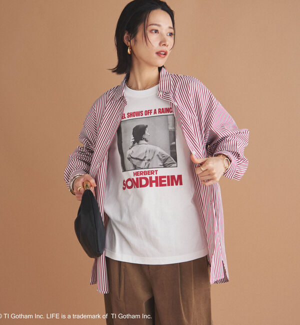 Doux archives「ストライプベーシックオーバーシャツ」|シャツ・ブラウス|