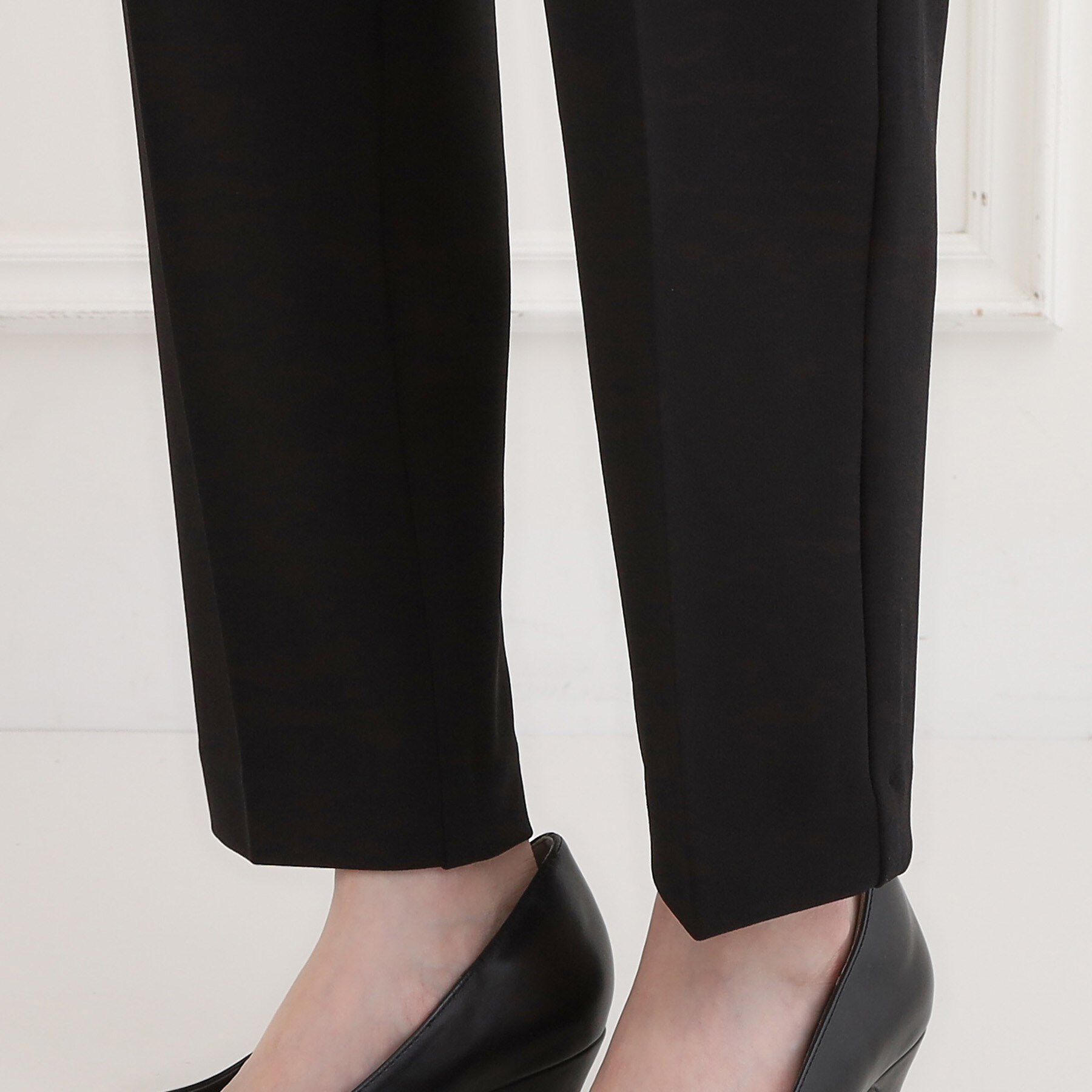 SHOO･LA･RUE「【洗濯機可/S-3L/イージーケア】きちんと楽に。カットジョーゼットテーパードパンツ」|その他|