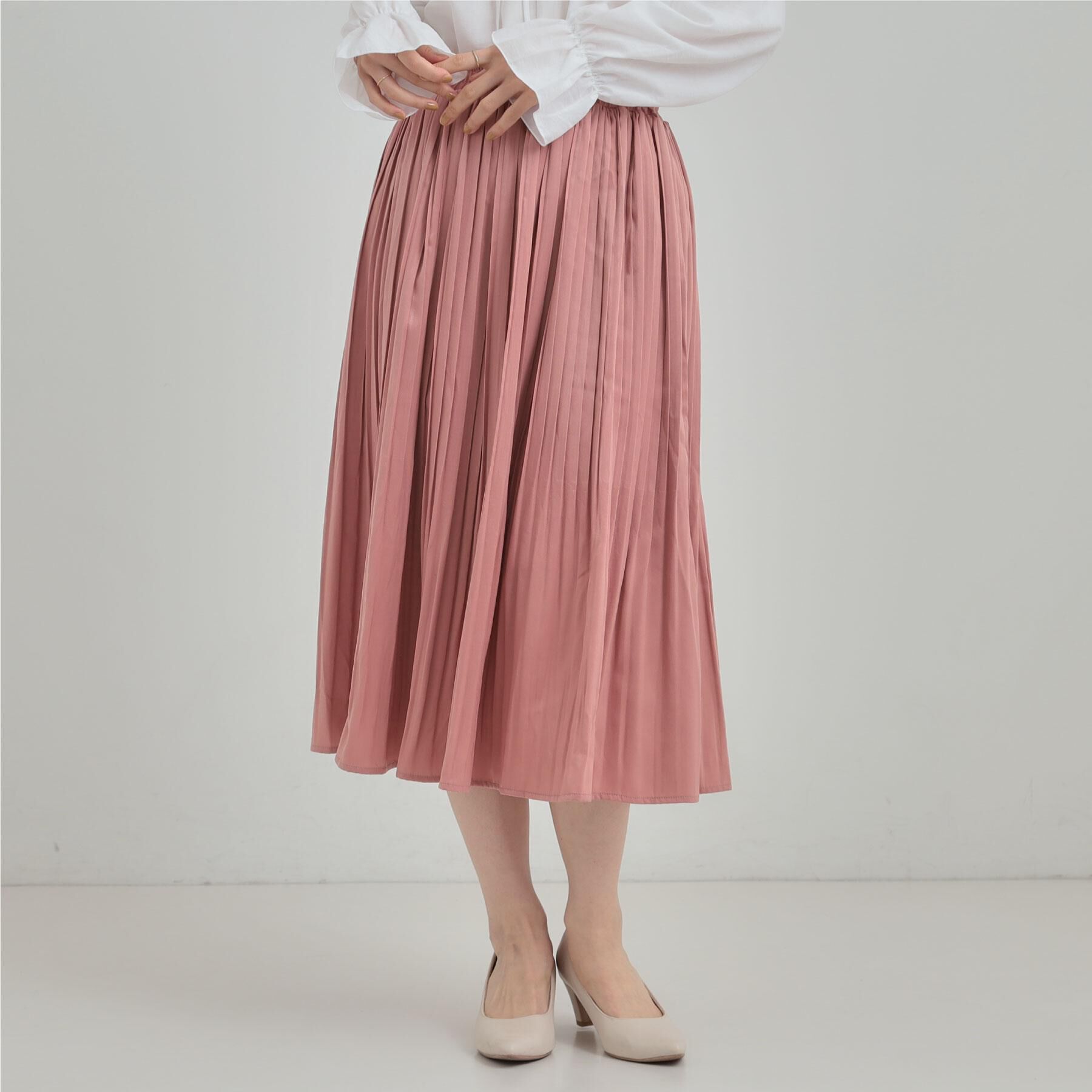SHOO･LA･RUE「【着丈選べる/あったか】裏に秘密 プリーツスカート」|スカート|