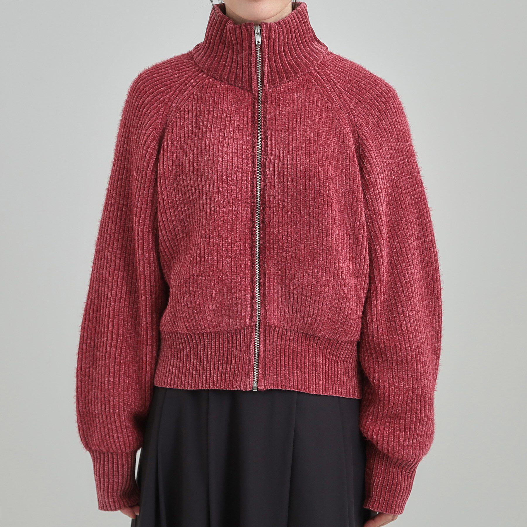 SHOO･LA･RUE「大人カジュアルスタイルに フェザーストライプモールブルゾン」|ブルゾン・スタジャン|