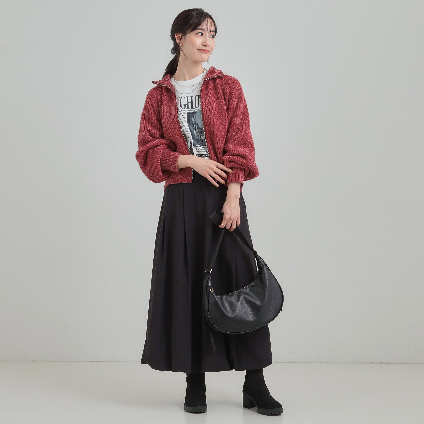 SHOO･LA･RUE「大人カジュアルスタイルに フェザーストライプモールブルゾン」|ブルゾン・スタジャン|