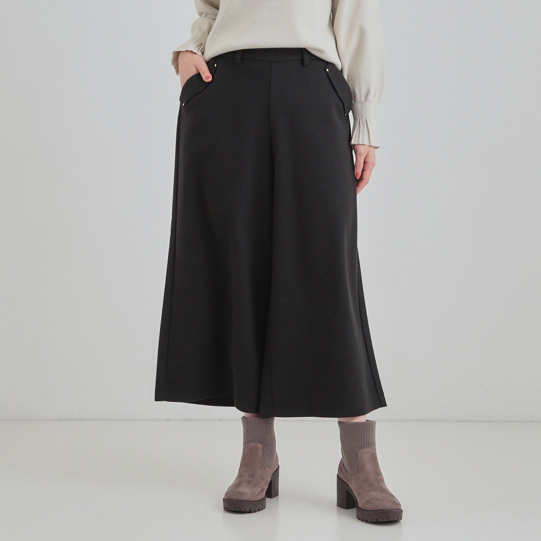 SHOO･LA･RUE「【あったか/S-LL】裏起毛ガウチョパンツ」|その他|