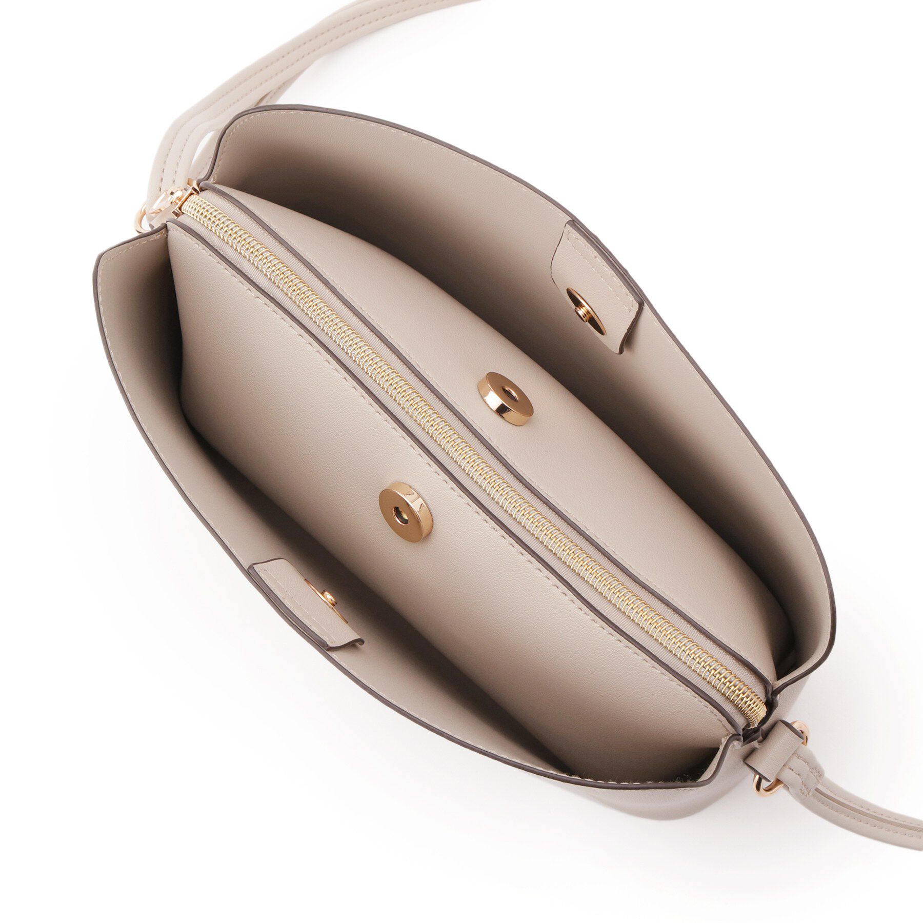 SHOO･LA･RUE「一枚革風3層ショルダーバッグ」|ショルダー・メッセンジャー|