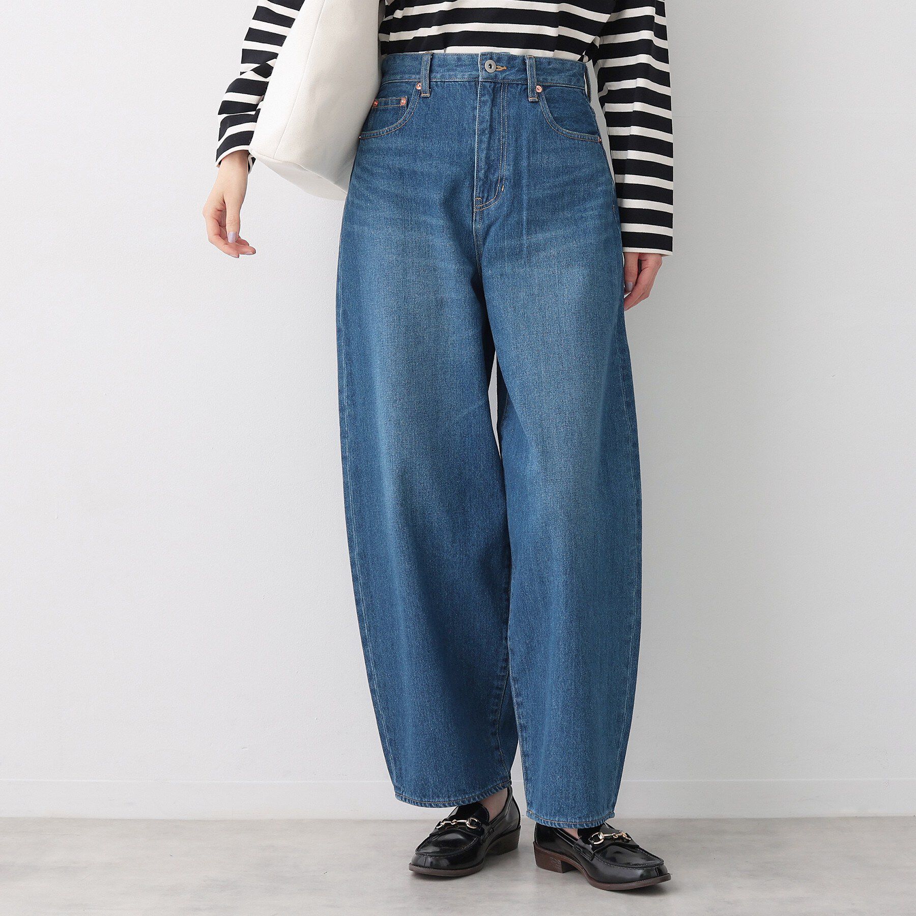 Dessin「【洗える】ワイドカーブシルエット12OZデニム」|その他|ブルー(092)