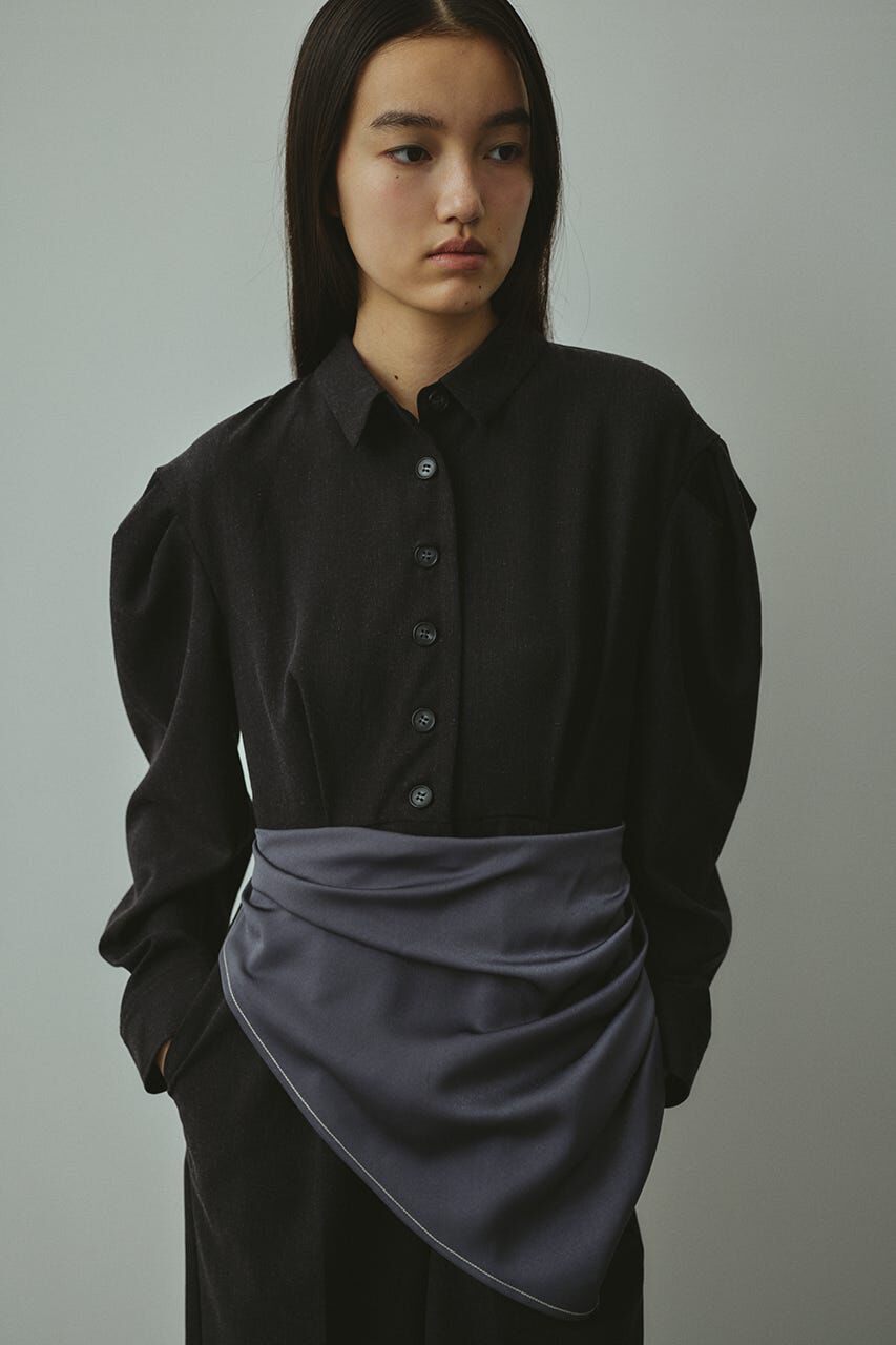 STYLEMIXER「ステッチラインサテンスカーフ」|その他|GRY