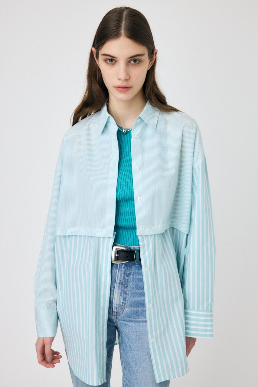 MOUSSY「DISASSEMBLY シャツ」|シャツ・ブラウス|L/BLU1