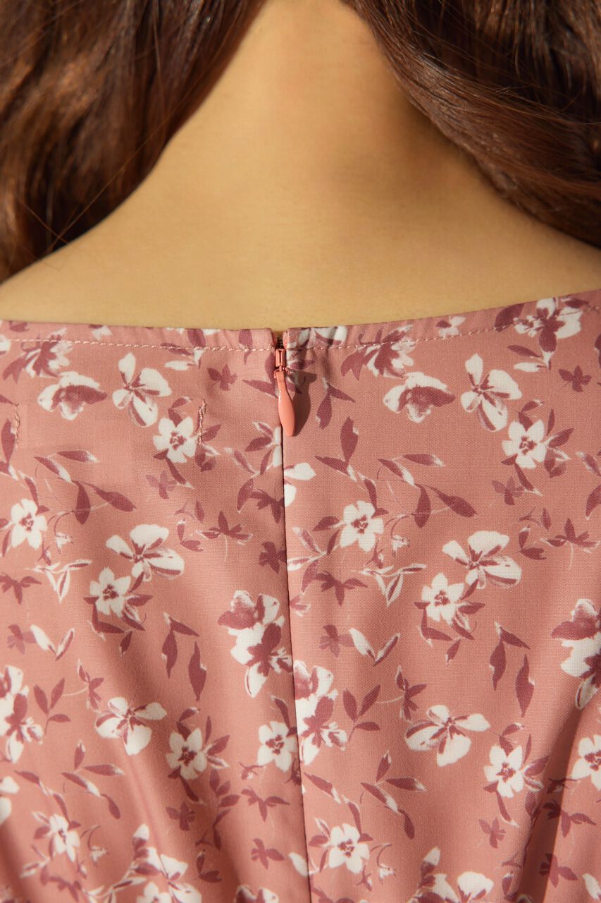 rienda「バストギャザーデザインフレアワンピース」|ワンピース|