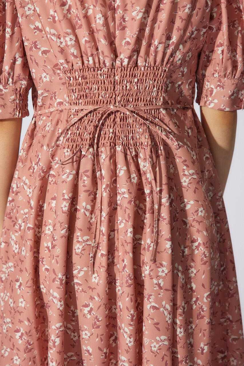 rienda「バストギャザーデザインフレアワンピース」|ワンピース|