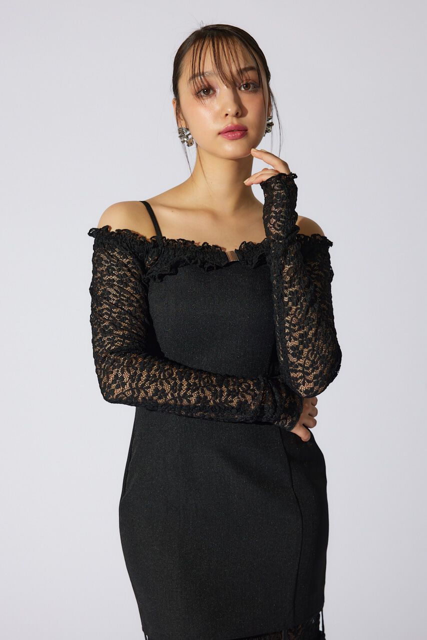 rienda「オフショルレースコンビマーメイドワンピース」|ワンピース|