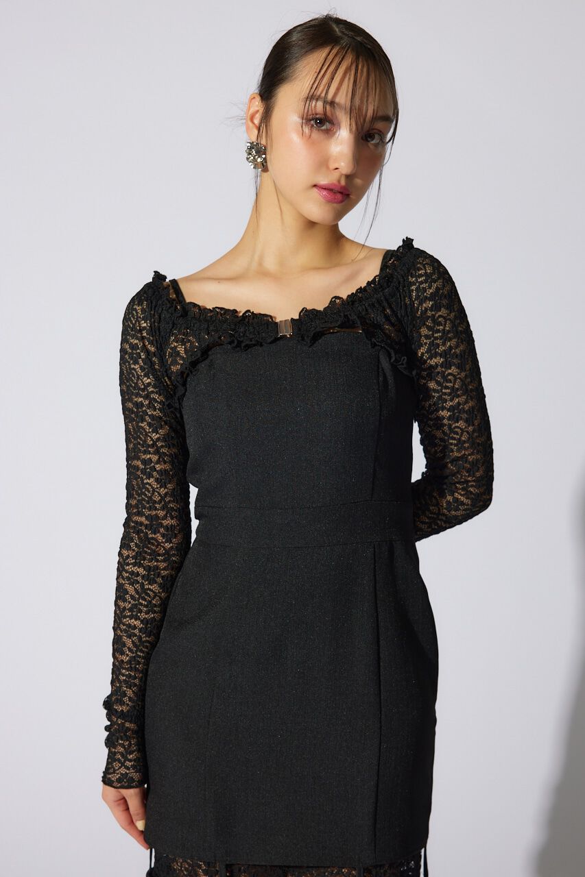 rienda「オフショルレースコンビマーメイドワンピース」|ワンピース|