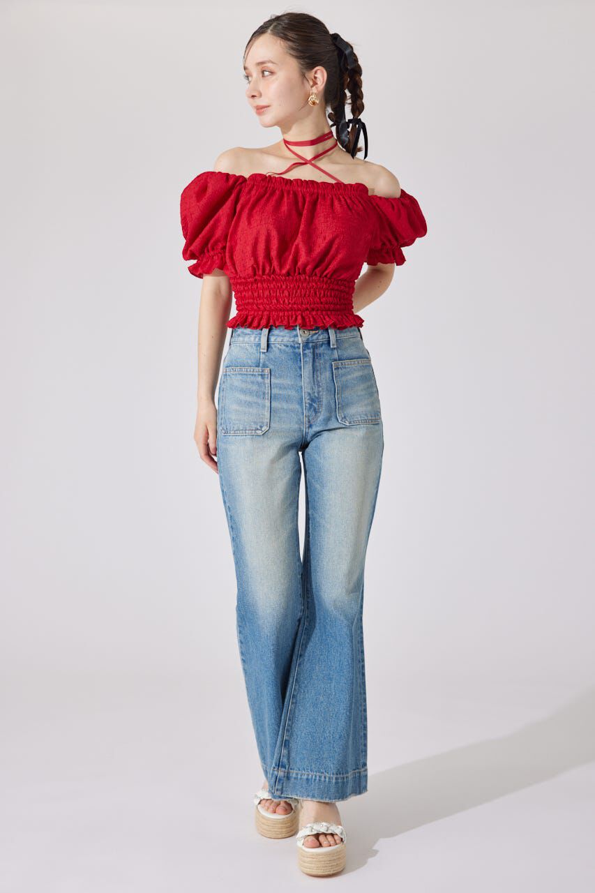 rienda「ブーツカットデニムパンツ」|デニム|