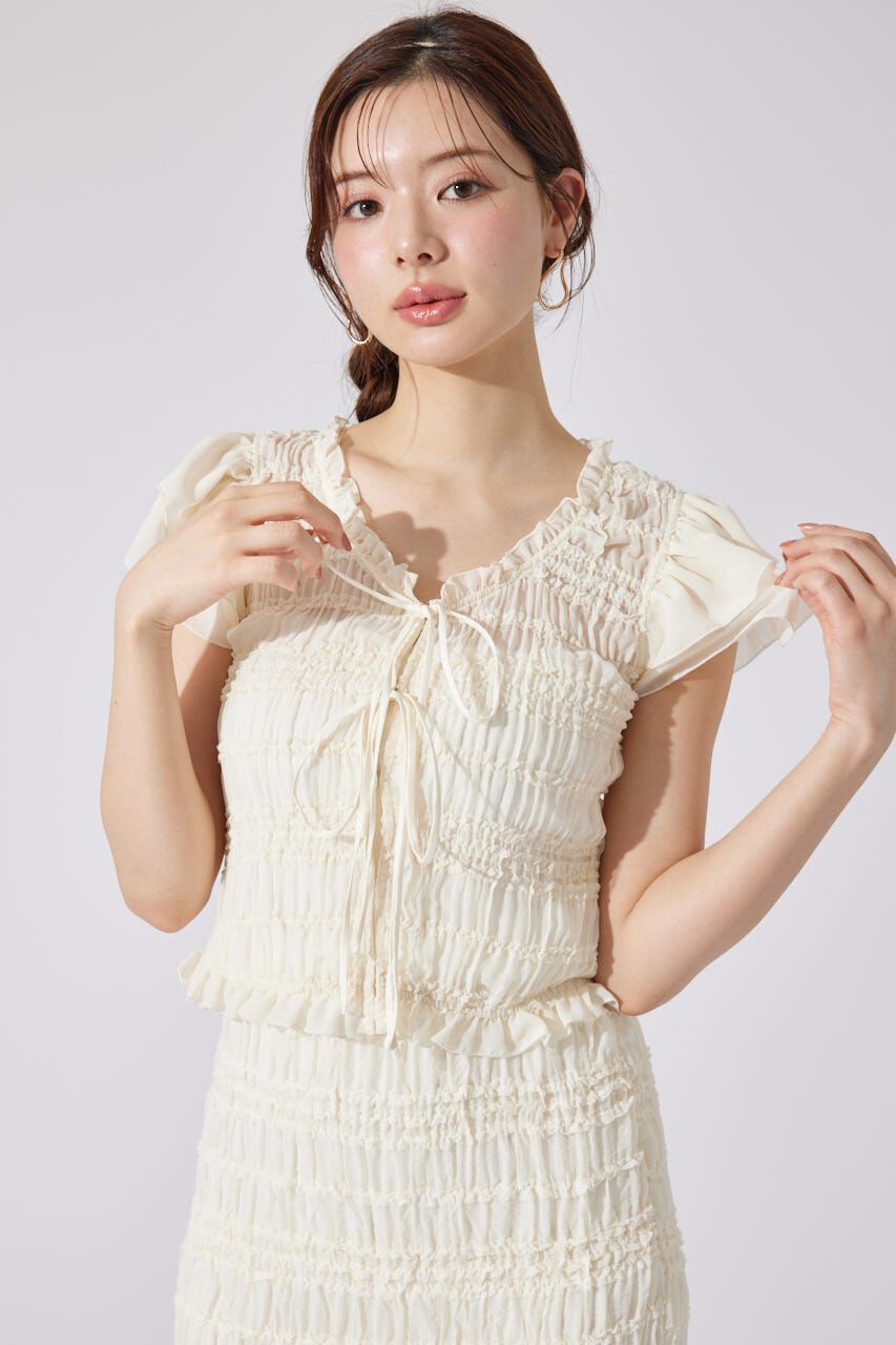 rienda「シャーリングカットトップス」|シャツ・ブラウス|IVOY3