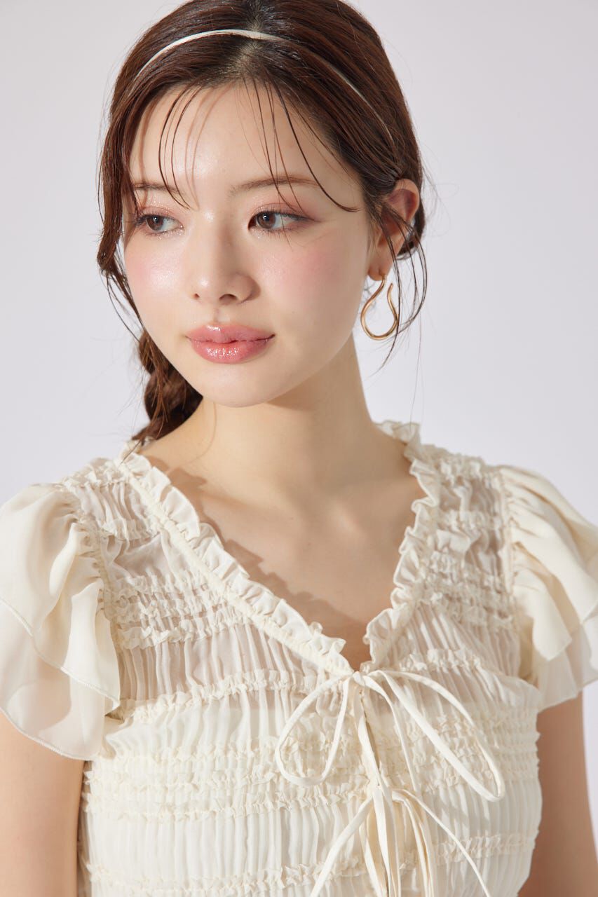 rienda「シャーリングカットトップス」|シャツ・ブラウス|