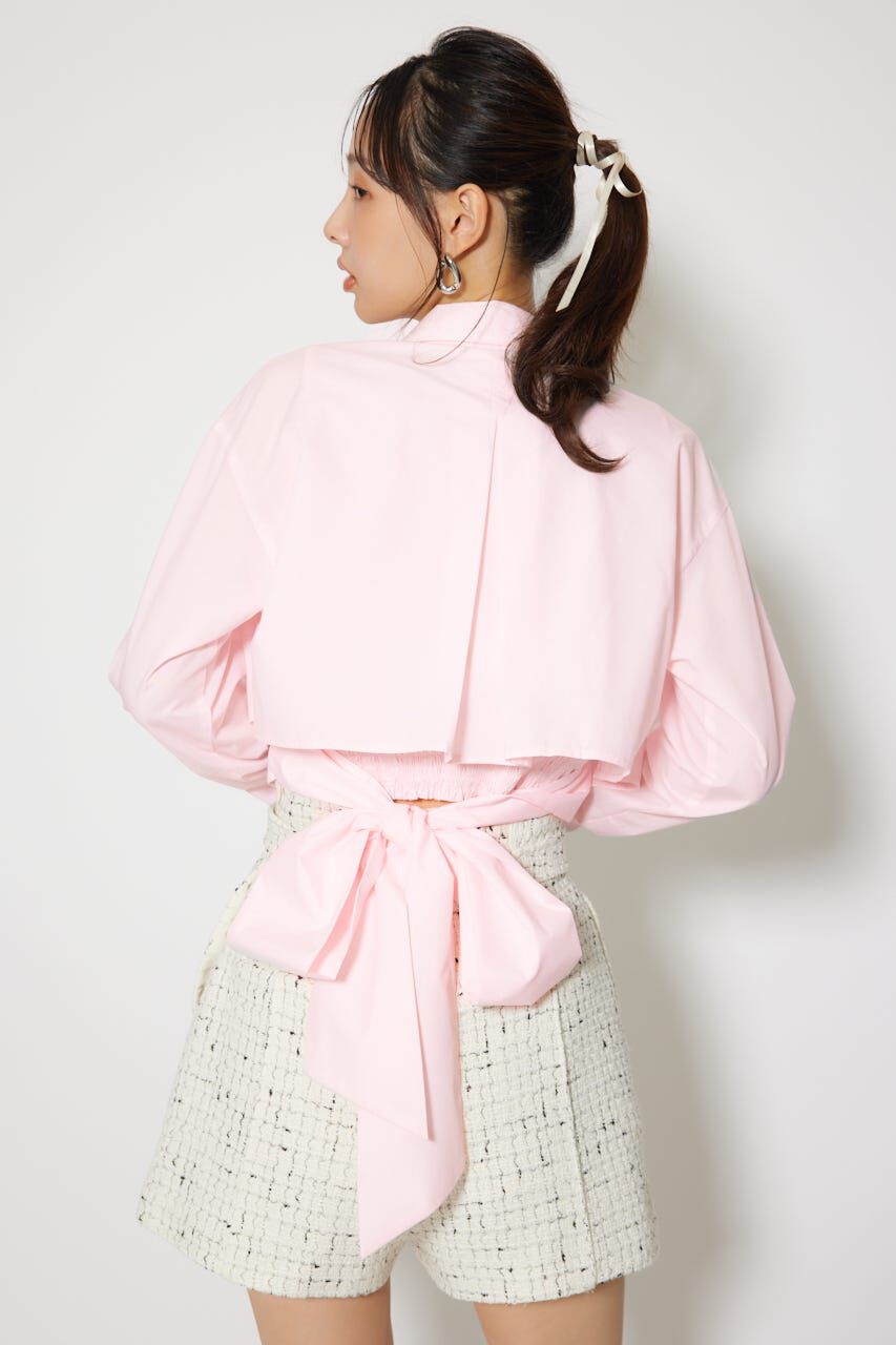 rienda「バックリボンレイヤードシャツ」|シャツ・ブラウス|