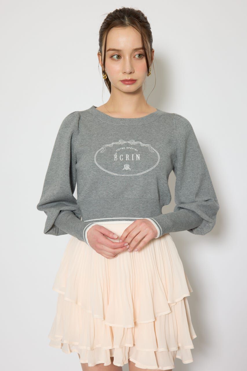 rienda「ロゴニットトップス」|ニット・セーター|