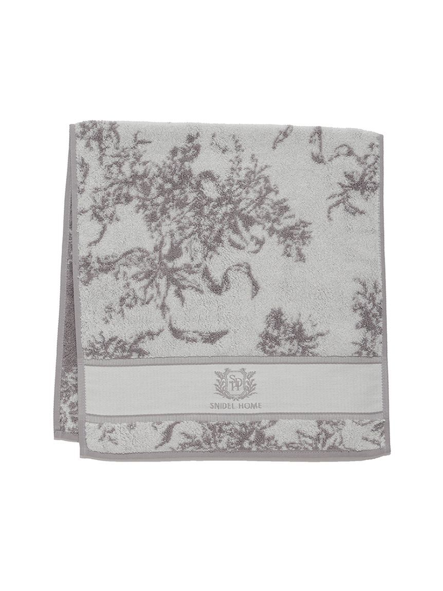 SNIDEL HOME「リボン花柄ジャガードフェイスタオル」|タオル|GRY