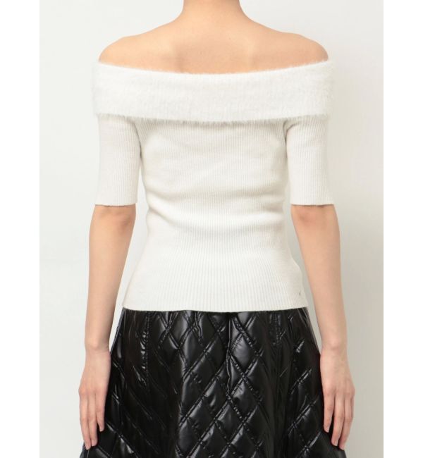 RESEXXY「シャギーコンビオフショルニットトップス」|ニット・セーター|