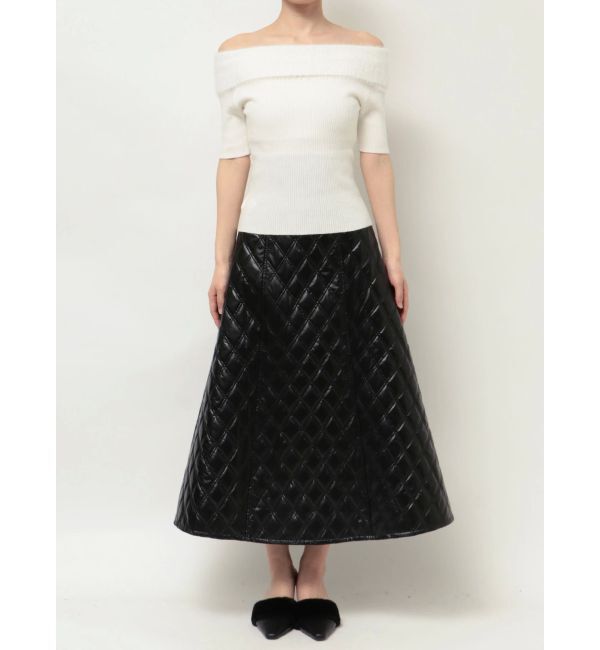 RESEXXY「シャギーコンビオフショルニットトップス」|ニット・セーター|