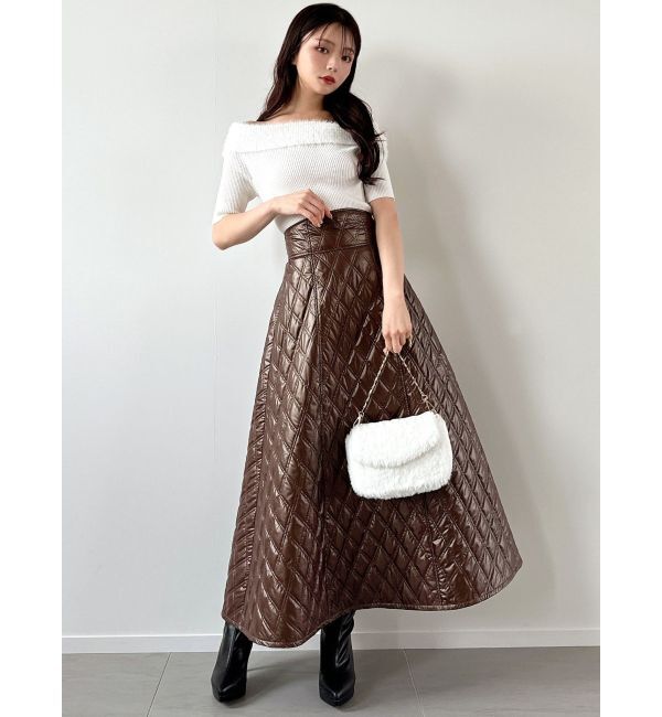 RESEXXY「シャギーコンビオフショルニットトップス」|ニット・セーター|