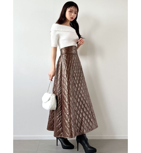 RESEXXY「シャギーコンビオフショルニットトップス」|ニット・セーター|