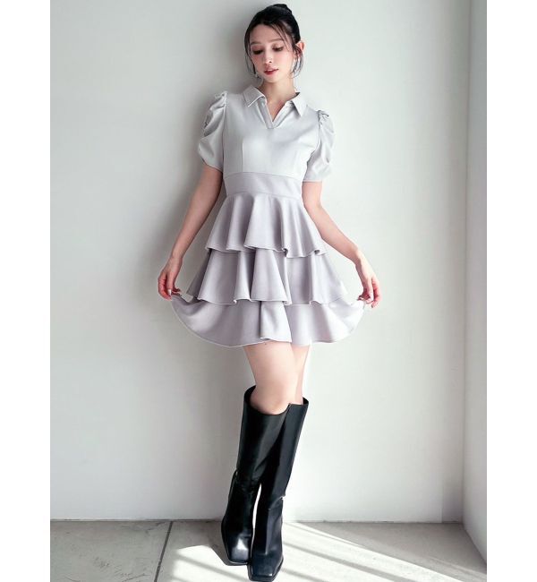 RESEXXY「ボリュームフレアミニワンピース」|ワンピース|