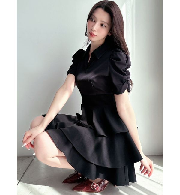 RESEXXY「ボリュームフレアミニワンピース」|ワンピース|