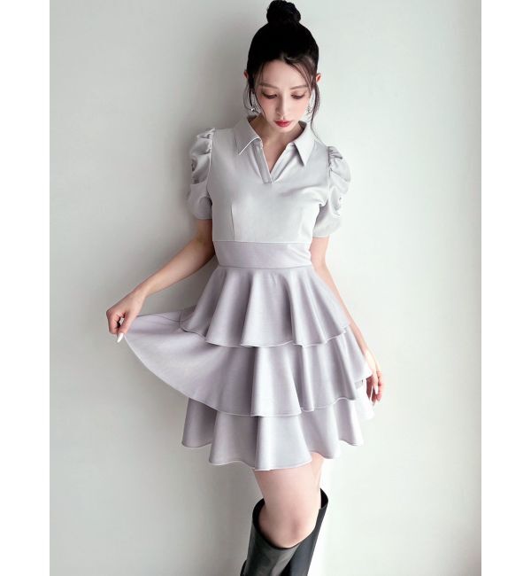 RESEXXY「ボリュームフレアミニワンピース」|ワンピース|